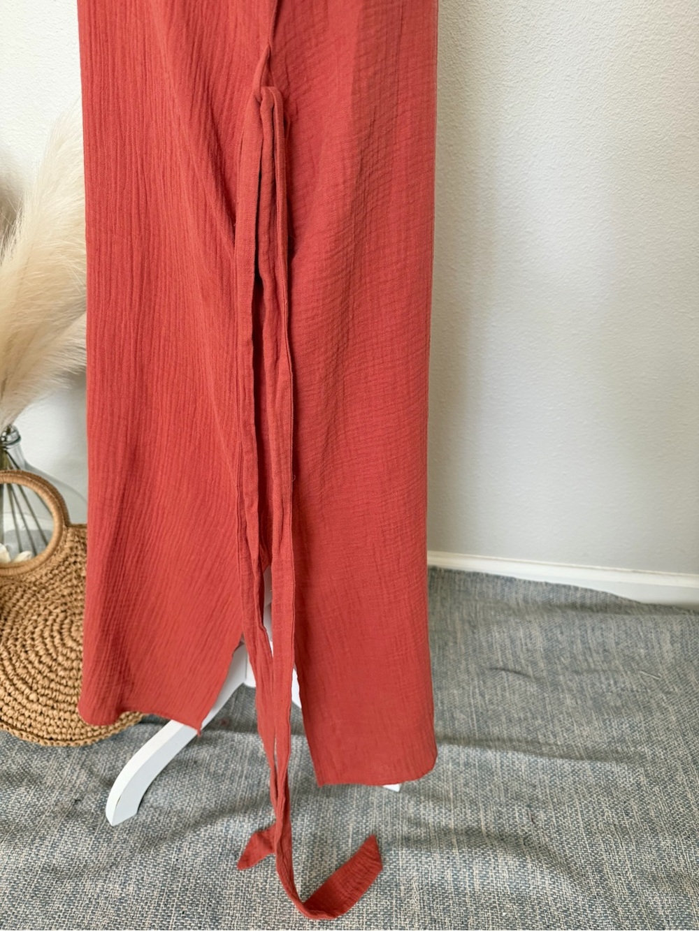 100% Cotton - Gilli Rust Shirt Dress with Button Front - Picture 8 of 17
